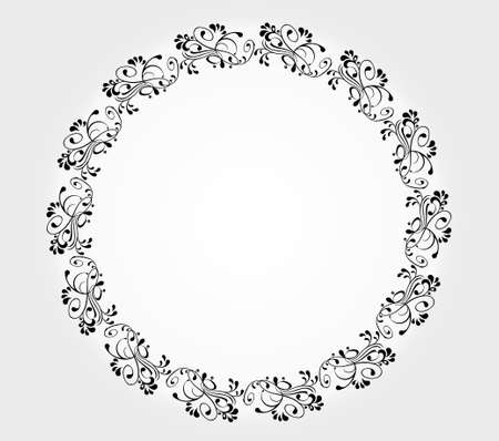 round decorative vector frame, you can change the shape and color of elementsのイラスト素材