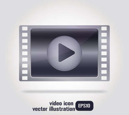video icon, film strip, movie player - vector illustration well layered, fully editable, you can change form and colorのイラスト素材