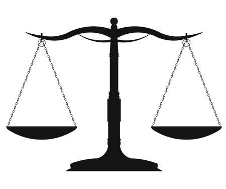 Scales of Justice, weight symbol - vector illustrationのイラスト素材