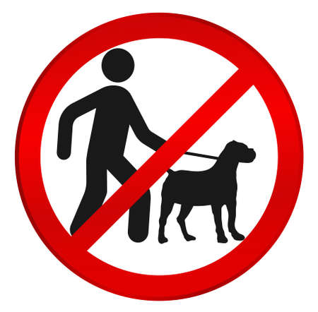 No dog sign. Not dogs. No crossing with dogs -  vector illustration well layered, fully editable, you can change form and colorのイラスト素材