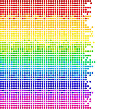 colored dots on white background, bright mosaic pixels, vector illustration - you can change the background color and the color of dotsのイラスト素材