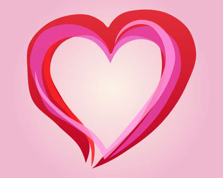 Red heart painted in watercolor. Love symbol. Vectorのイラスト素材