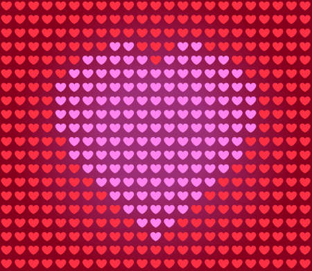 Heart -  Valentine card. Love symbol, hearts background - vector illustrationのイラスト素材