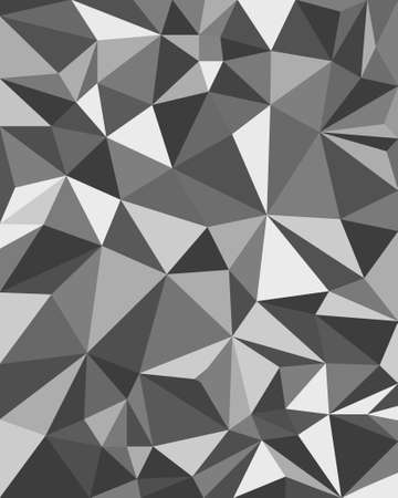 Grey Triangles - Geometric Background, Polygonal design. Vector illustration, fully editableのイラスト素材