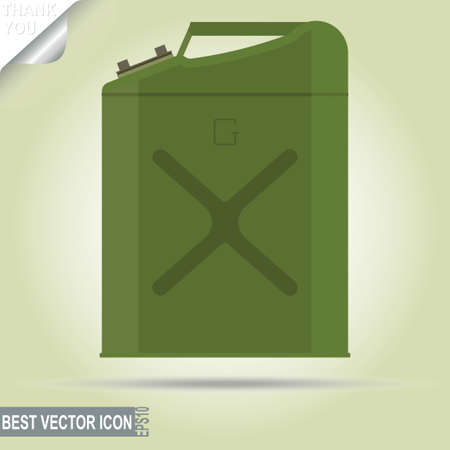 Gasoline jerry can, 5 gallon - vector illustrationのイラスト素材