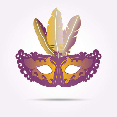 Carnival Mask with Feathers, festival, masquerade - vectorのイラスト素材