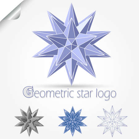 Geometric star logo. Abstract shape, Business symbol. Creative infinity design. Vector template conceptのイラスト素材