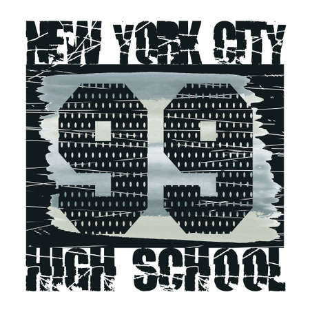 Sport Fashion Typography Graphics. New York T-shirt Design. Vectorのイラスト素材