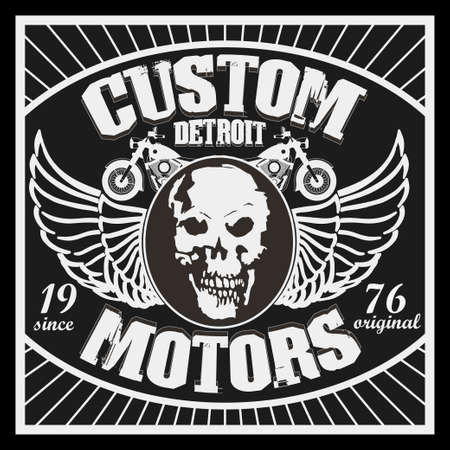 Motorcycle Typography Graphics symbol.のイラスト素材