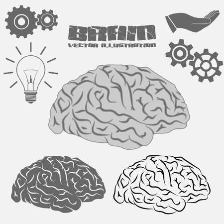 Brain icon, Business idea, invention and inspiration symbolのイラスト素材