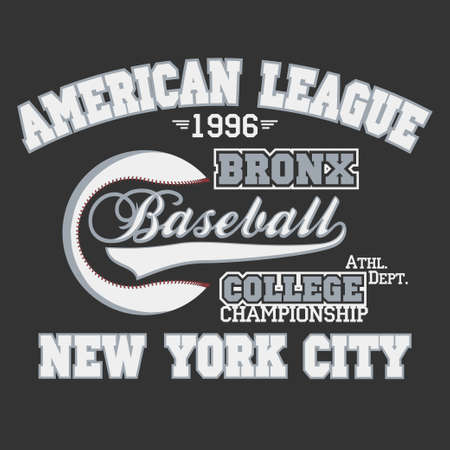 Baseball emblem - graphics for t-shirt, Vector Lettering sport emblemのイラスト素材