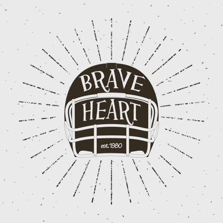 Sport Typography, Football motivation, T-shirt graphics, Vintage style Print for sportswear apparel.のイラスト素材