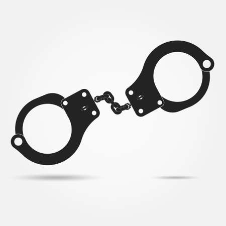 Handcuffs icon. Crime and law concept. Vectorのイラスト素材