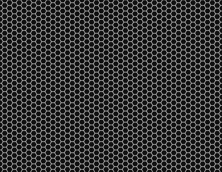 Grid seamless background. Hexagonal cell texture -  Honeycomb - Speaker grille. Vectorのイラスト素材