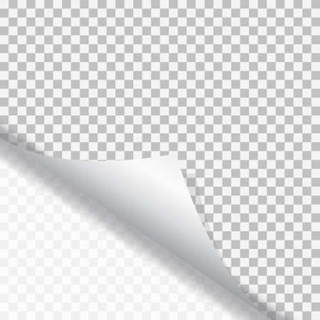 Page curl with shadow on paper sticker, design elementのイラスト素材
