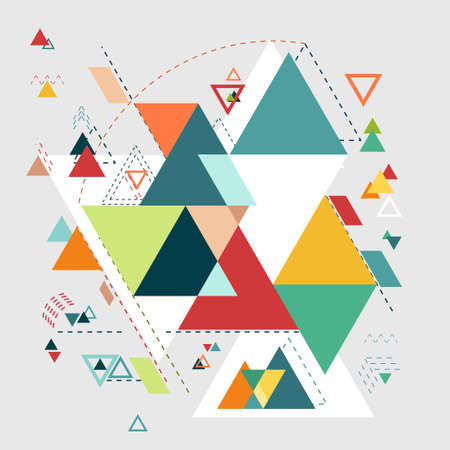 Abstract  modern geometric background, color triangle mosaic poster, book cover element, polygonal...
