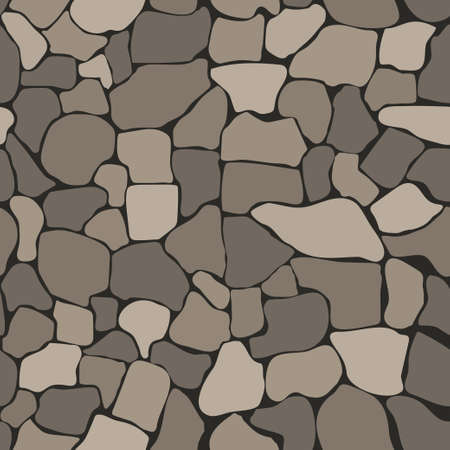 Stone wall seamless texture, stonewall background, brick wall nature pattenのイラスト素材