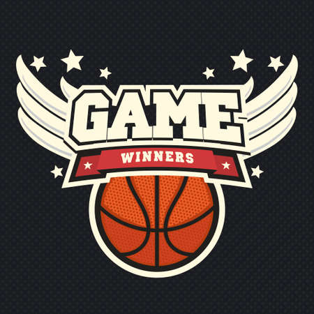 Basketball t-shirt graphic design. Streetball team typography emblem, Print for sportswear apparel. vectorのイラスト素材
