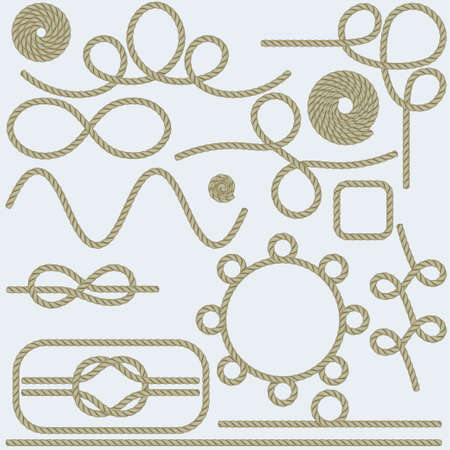 Rope frame,  line element sea food restaurant menu template, daily fresh fishのイラスト素材