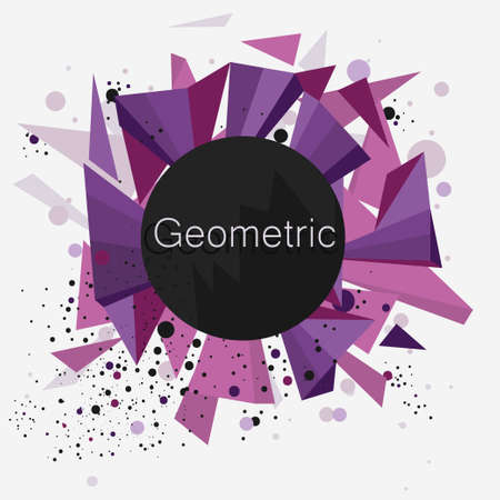 Geometric abstract Vector Background, Triangles and dots on white backdrop for Business Presentations, Sale web banner Application Cover, Brochure Designのイラスト素材