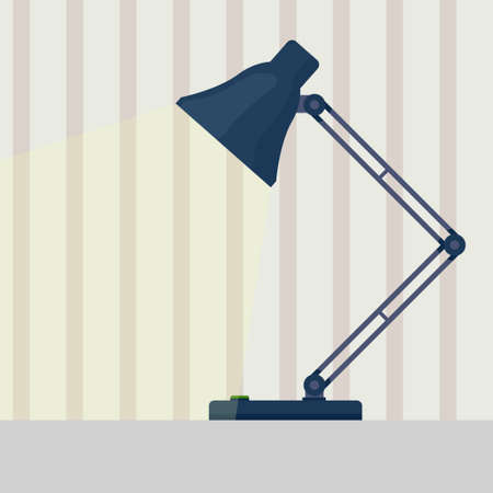 Table lamp flat design style. Desk lamp modern vector illustrationのイラスト素材