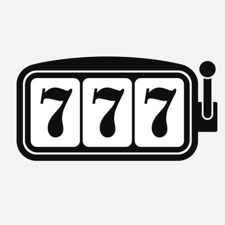 Lucky seven Slot machine, game jackpot symbol with three sevens. Vectorのイラスト素材