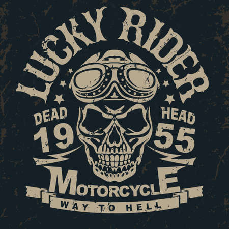 Motorcycle t-shirt graphicsの写真素材