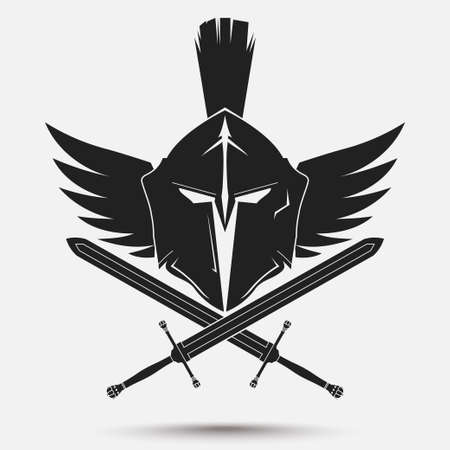 Spartan warrior Helmetのイラスト素材