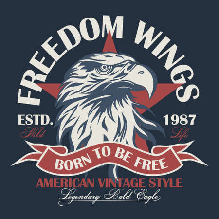 Eagle head logo vectorのイラスト素材