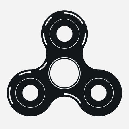 Fidget spinner, stress relieving, Hand spin toy icon. Vectorのイラスト素材