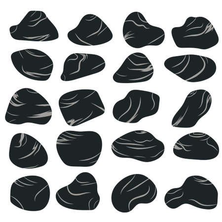 Rock stone setのイラスト素材