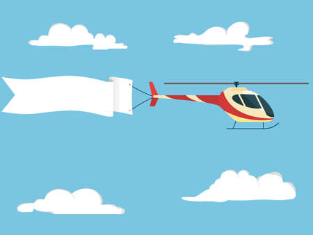 Airplane with posterのイラスト素材