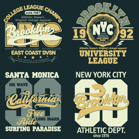 New York t-shirt graphicsのイラスト素材