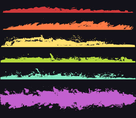 Grunge brush strokes. Hand Drawn edges,borders. Vectorのイラスト素材