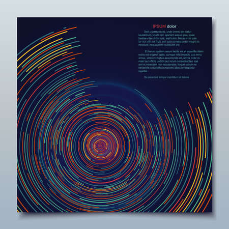 Circle brochure, business flyer design template. Leaflet cover presentation. Abstract technology. vectorのイラスト素材