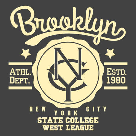 Brooklyn t-shirt graphicsのイラスト素材
