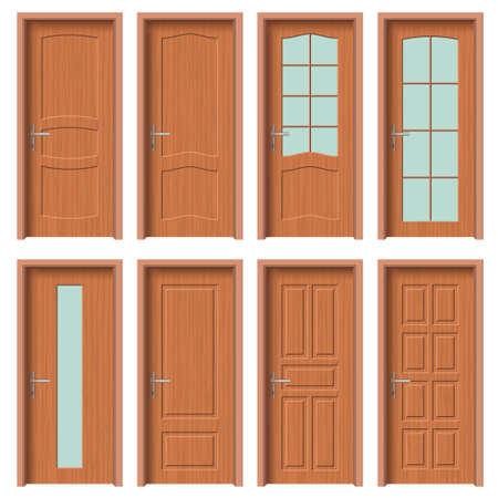 Wooden door set.のイラスト素材