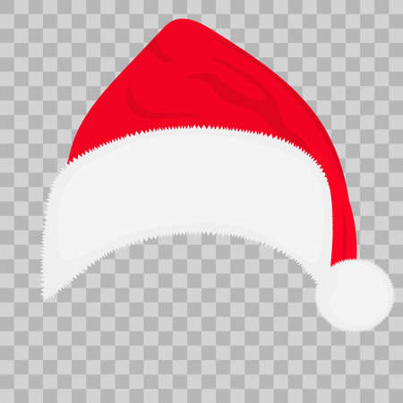 Santa hat  on transparent background. vectorのイラスト素材