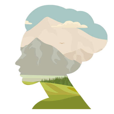Woman and nature Modern beauty stylish trend