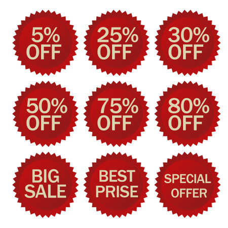 Discount stickers set. Vectorのイラスト素材