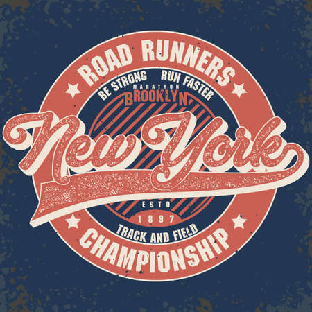 Brooklyn t-shirt graphics design templateのイラスト素材