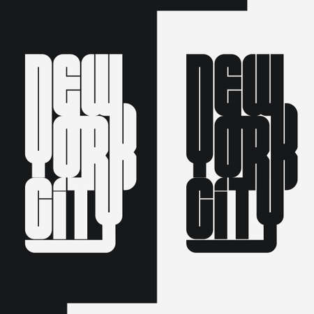 New York City Sport wear typography emblem, t-shirt stamp graphics, tee print, athletic apparel design. Vectorのイラスト素材