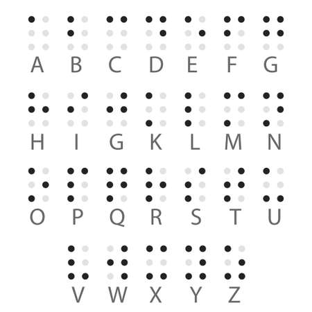 English Braille alphabet letters. Vectorのイラスト素材