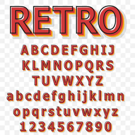 Vintage alphabet vector font. Old style typefaceのイラスト素材