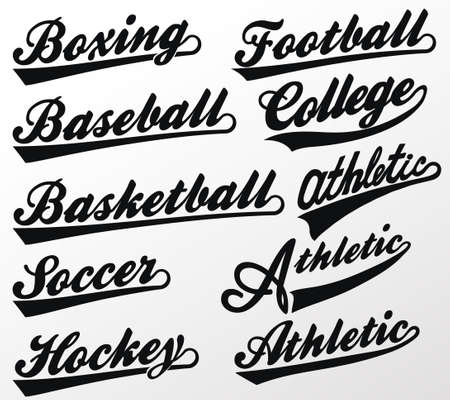 Sport Swooshes set for Athletic Typography T-shirt. Vectorのイラスト素材