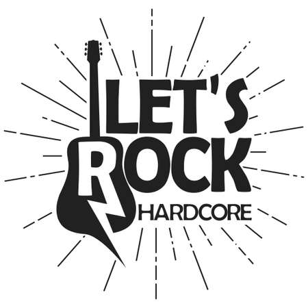 Rock lettering, poster or t-shirt design, vectorのイラスト素材