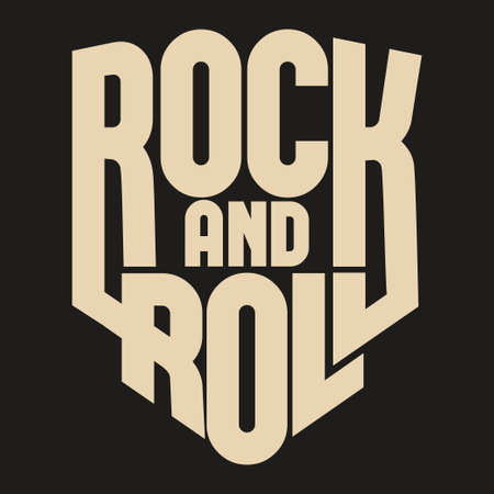 Rock lettering, poster or t-shirt design, vectorのイラスト素材