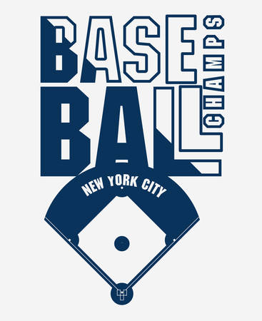 Baseball Fashion Typography stamp Graphics. New York Sport T-shirt print Design. Athletic apparel tee. USA original wear. Vectorの写真素材