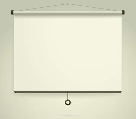 Empty Projection screen, Presentation board, blank whiteboard for conference. Whiteboard background frame. Vectorのイラスト素材