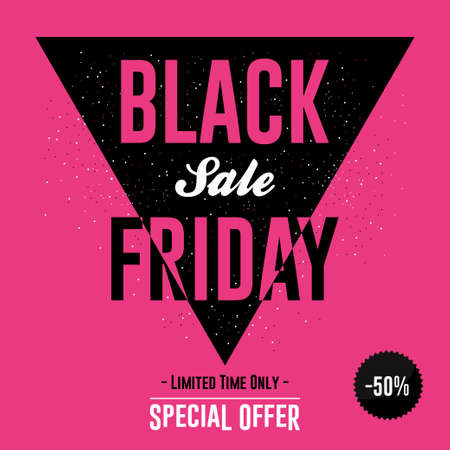 Black Friday sale banner with discount design template. Vectorのイラスト素材